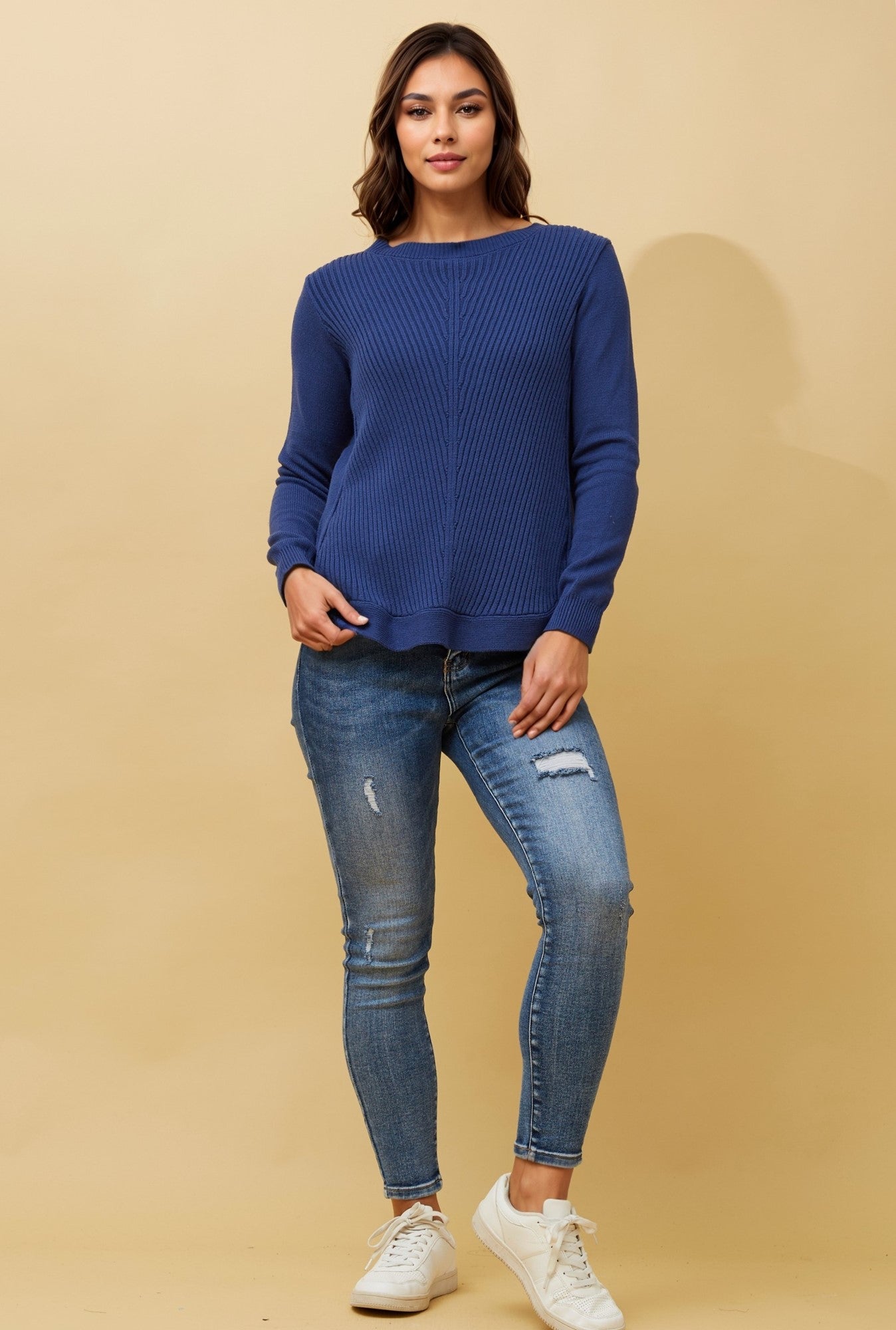 DAPHNE RIBBED KNIT JUMPER